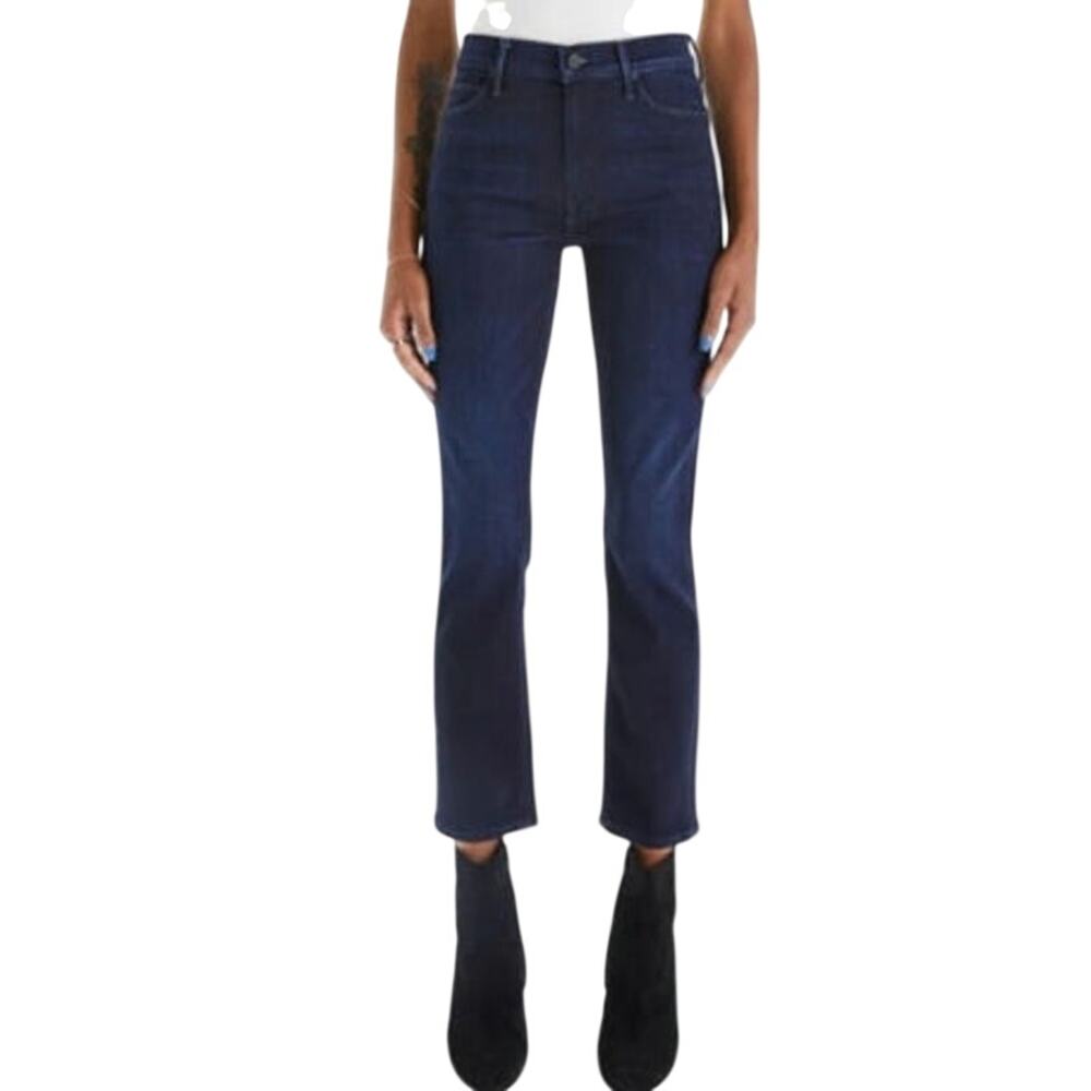 Mother The Mid Rise Dazzler Ankle Slim Straight Jean in Now or Never